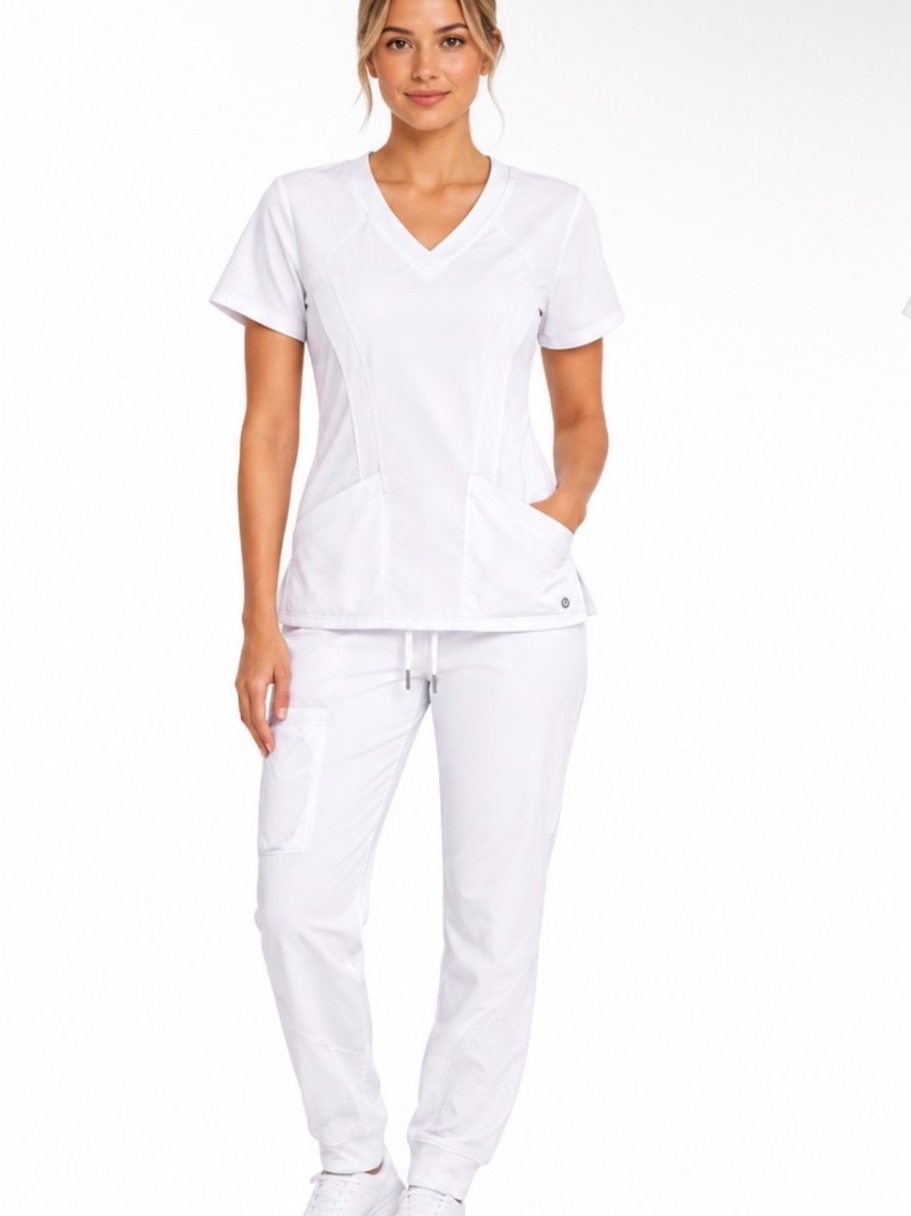 BARCO ONE MATCHING SCRUB SET IN WHITE